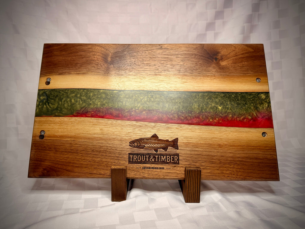 Tiger Striped Brook Trout Charcuterie Board