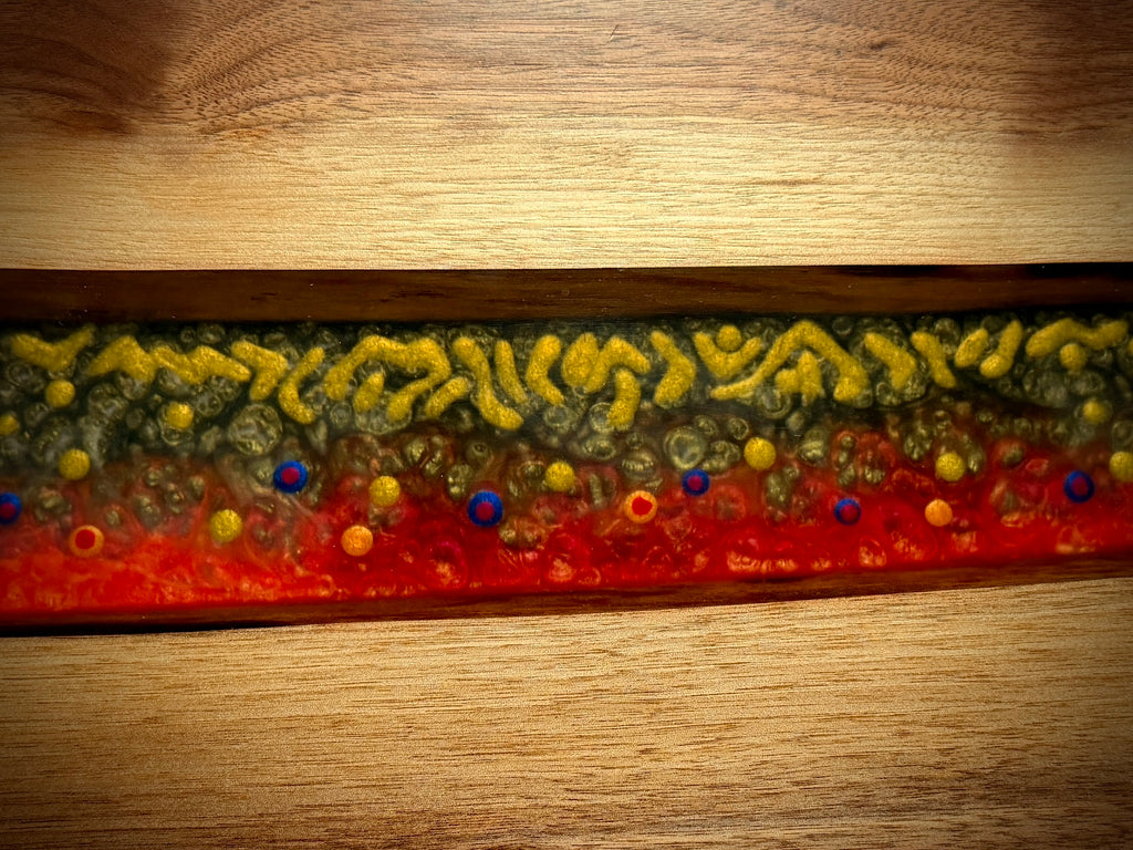 Tiger Striped Brook Trout Charcuterie Board