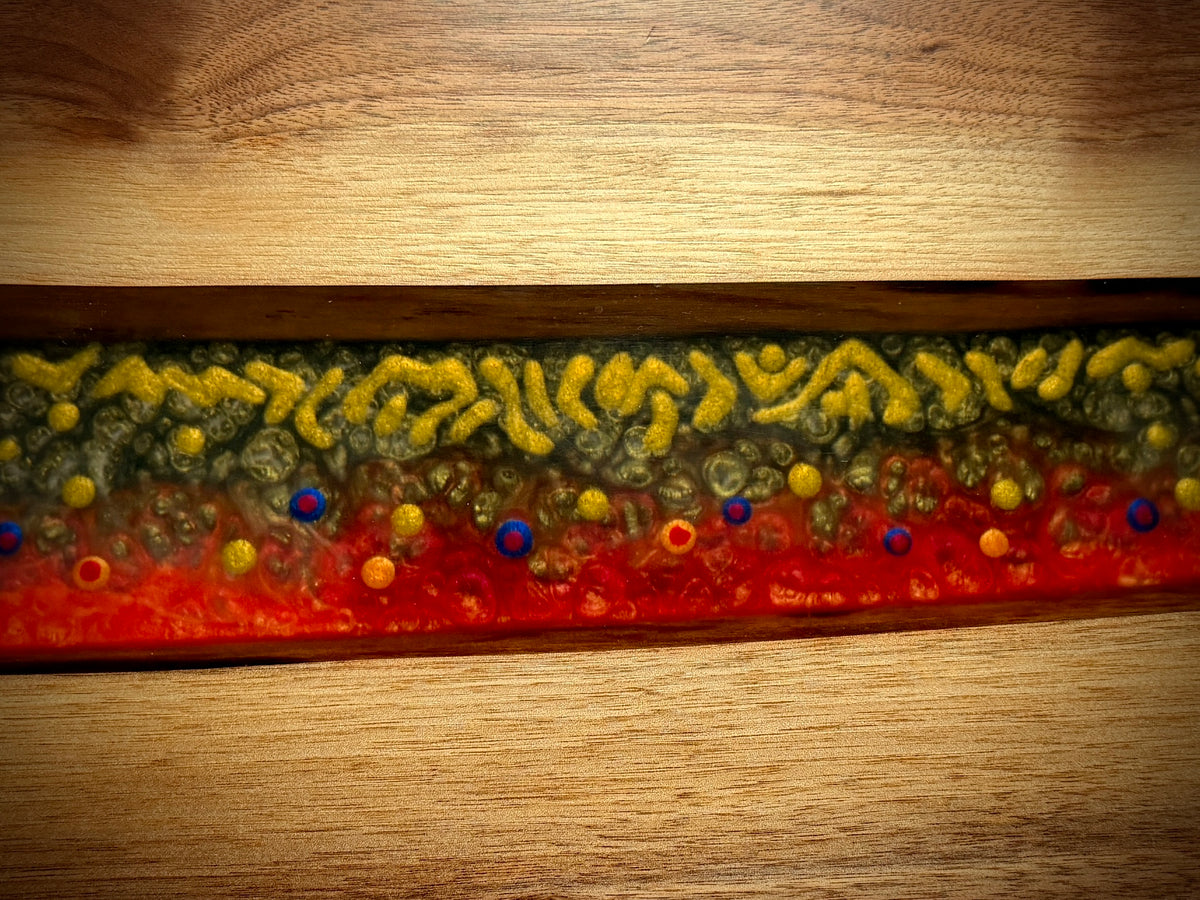 Tiger Striped Brook Trout Charcuterie Board