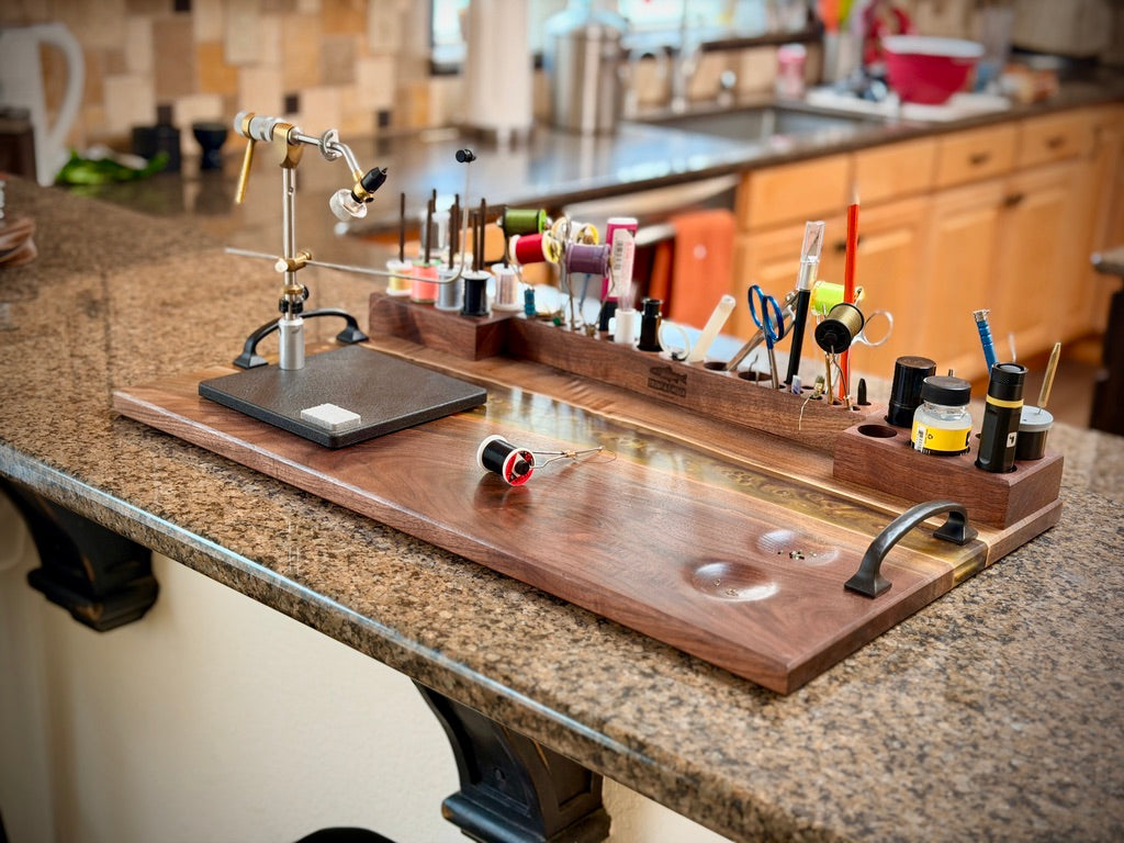 Trout & Timber Portable Fly Tying Station Brown Trout Edition