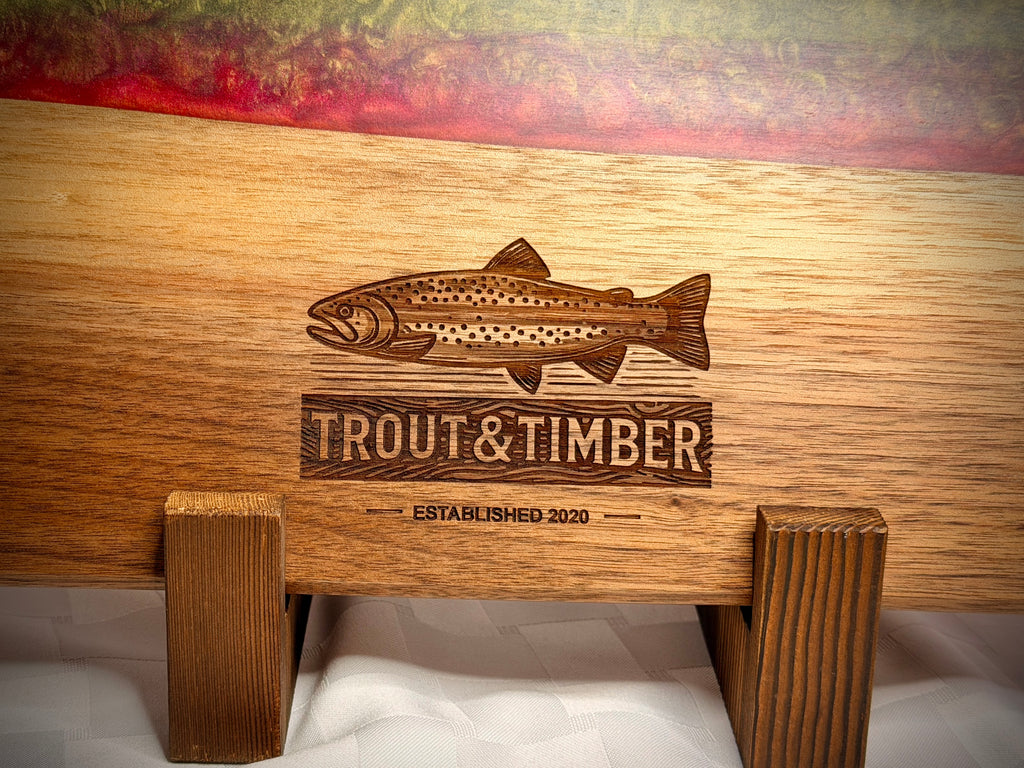 Tiger Striped Brook Trout Charcuterie Board