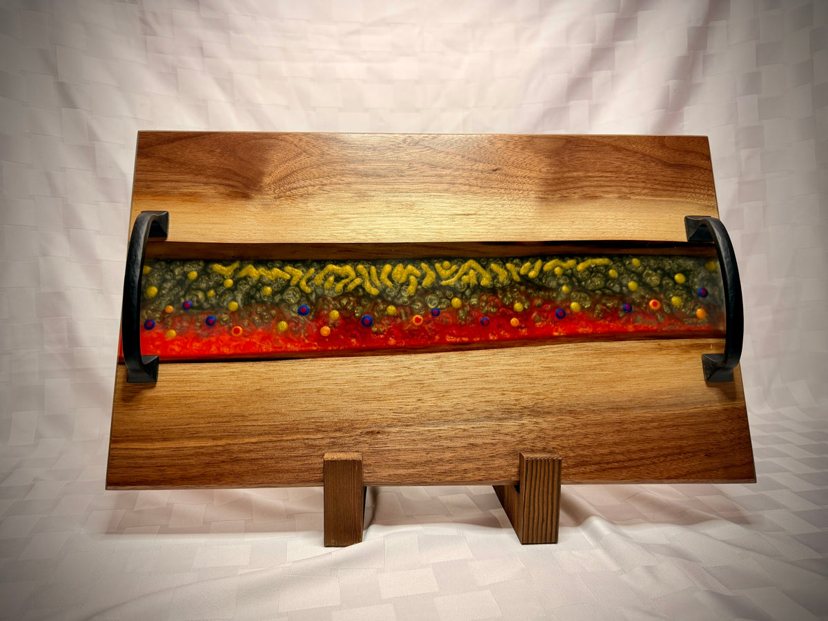 Tiger Striped Brook Trout Charcuterie Board