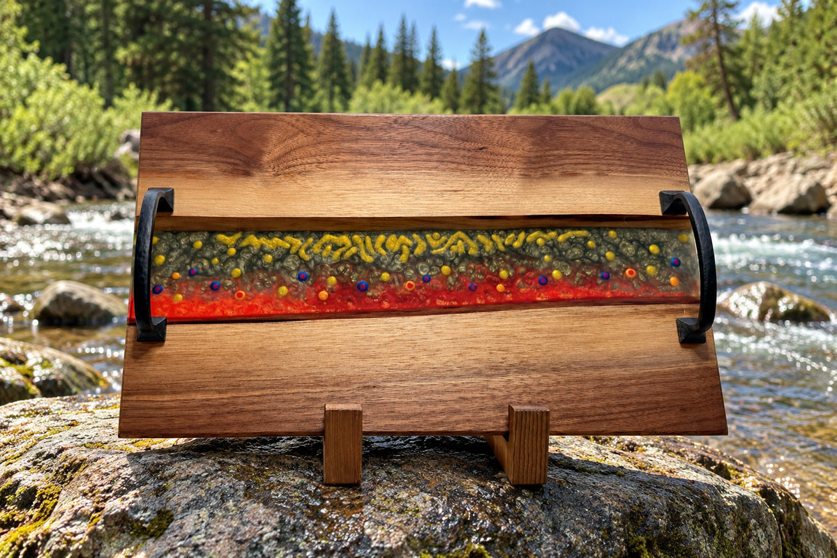 Tiger Striped Brook Trout Charcuterie Board
